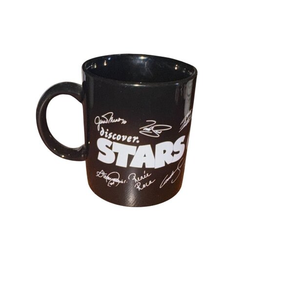 Discover Stars Black Coffee Mug With Signatures & 1999 Smuckers Branding - Picture 1 of 6
